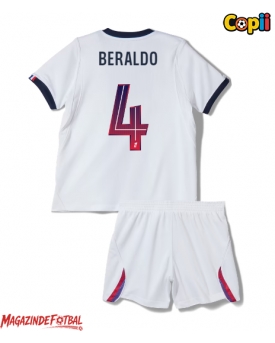 Paris Saint-Germain Lucas Beraldo #4 Echipament de Fotbal Replică 2026-27 Copii Deplasare (+ Șorturi)